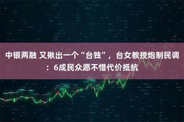 中银两融 又揪出一个“台独”，台女教授炮制民调：6成民众愿不惜代价抵抗