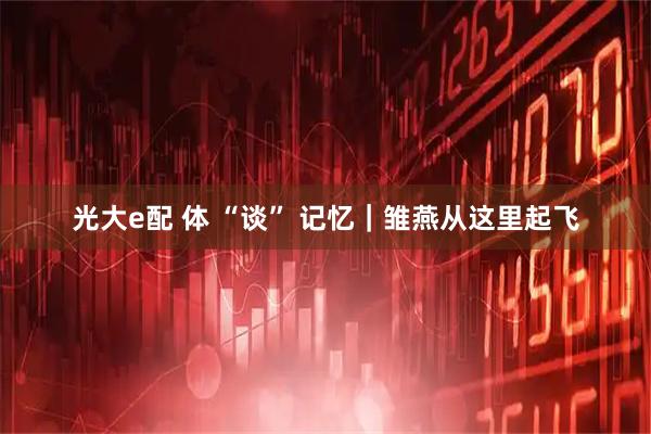 光大e配 体 “谈” 记忆｜雏燕从这里起飞