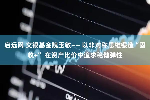 启远网 交银基金魏玉敏—— 以非对称思维锻造“固收+” 在资产比价中追求稳健弹性