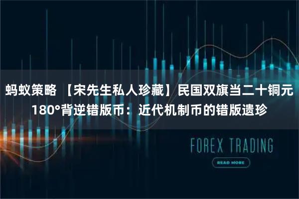 蚂蚁策略 【宋先生私人珍藏】民国双旗当二十铜元180°背逆错版币：近代机制币的错版遗珍